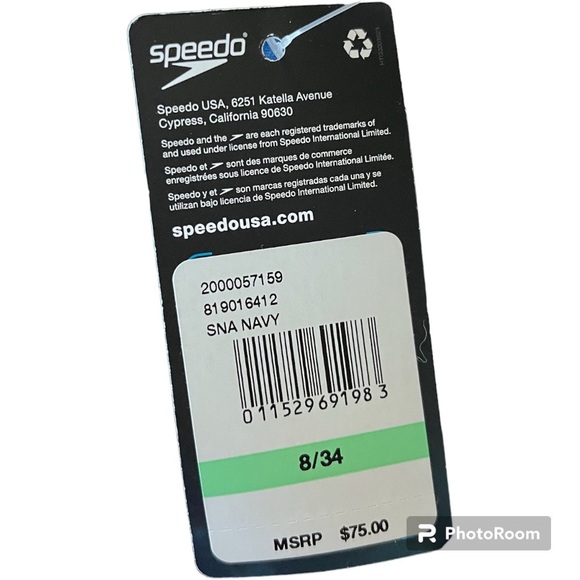 Speedo Women's Blue/white Swimsuit One Piece Endurance+ Flyback Block Adult. - Picture 7 of 7